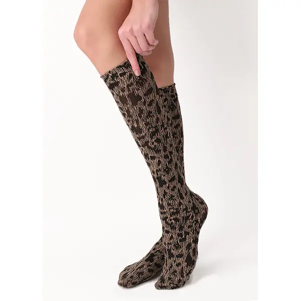 Oroblu City Savana Leopard Knee Highs
