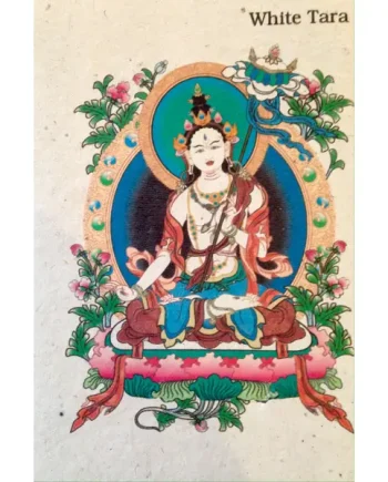 Himalayan Paper Postcard – White Tara