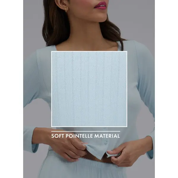 Pointelle cardigan