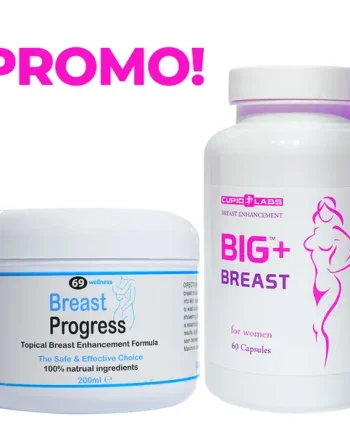 Bigger and Fuller Breasts with Breast Progress Gel + Big Breast Capsules for Natural Breast Enlargement