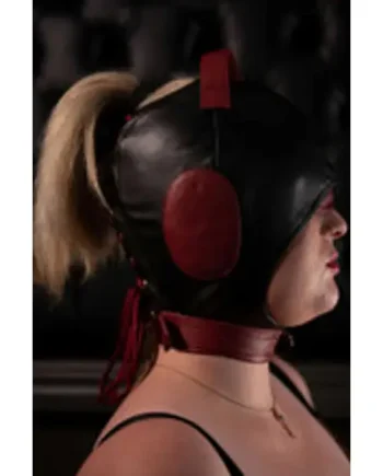 Black Red Womens Hood with Handle