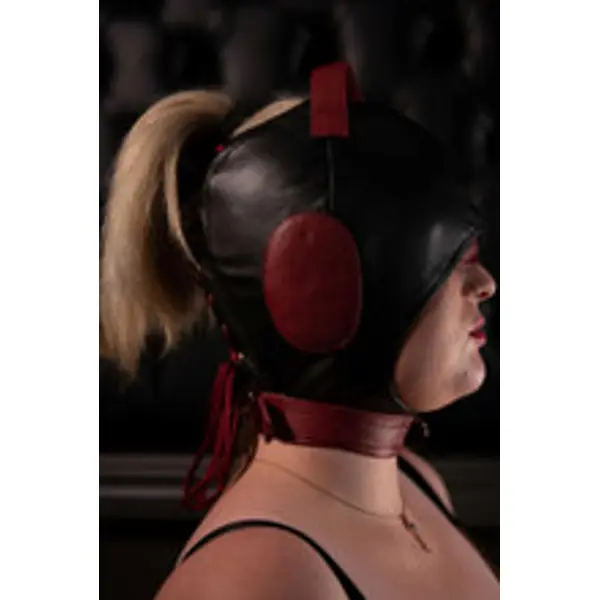 Black Red Womens Hood with Handle