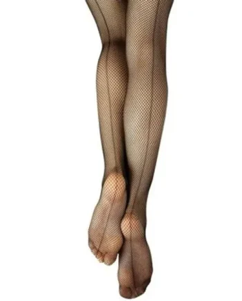 Plain Seamed Fishnet Tights