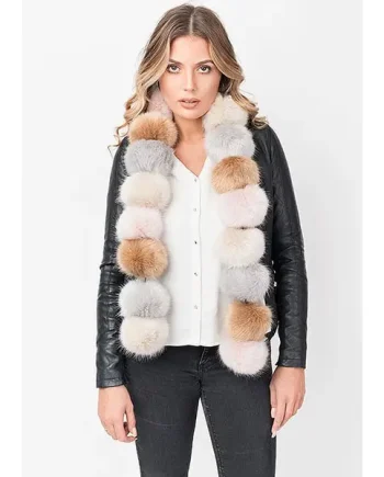 Pia Rossini Poppy Scarf Faux Fur Pastel