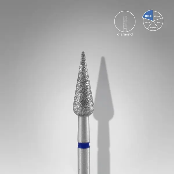 Staleks Diamond Nail Drill Bit POINTED PEAR BLUE