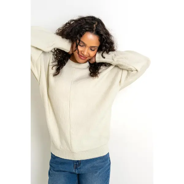 The Cuddle Me Batwing Knit Jumper - Oatmeal