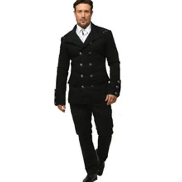Men's Steampunk Military Jacket Top