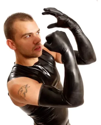 Shoulder Rubber Gloves • Black