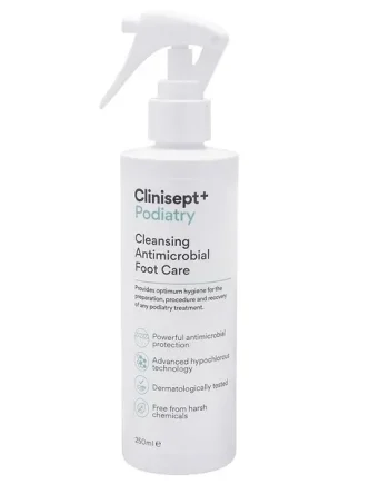 Clinisept+ Podiatry Cleansing Antimicrobial Foot Care Spray 250ml