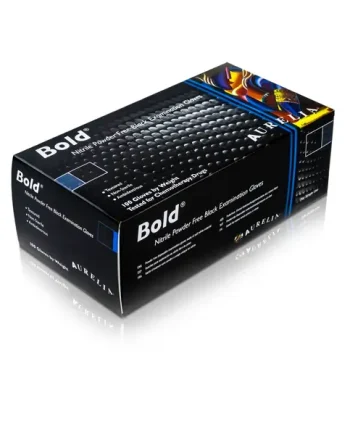Aurelia Bold Black Nitrile Gloves - Box of 100