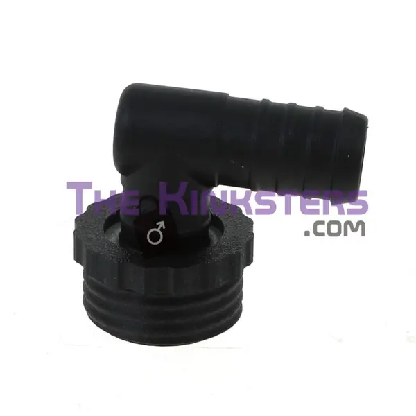 Male Screw Fit to Male Push Fit Right Angle Gas Mask Connector
