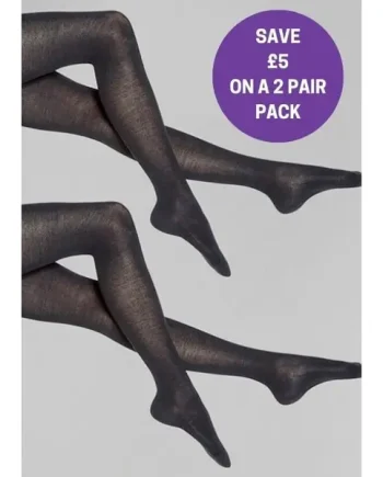 Wolford Merino Duo Pack Black Opaque Tights
