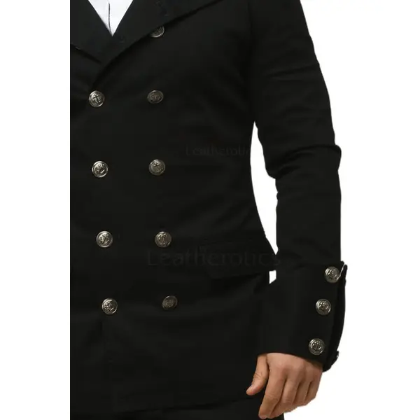Men's Steampunk Military Jacket Top