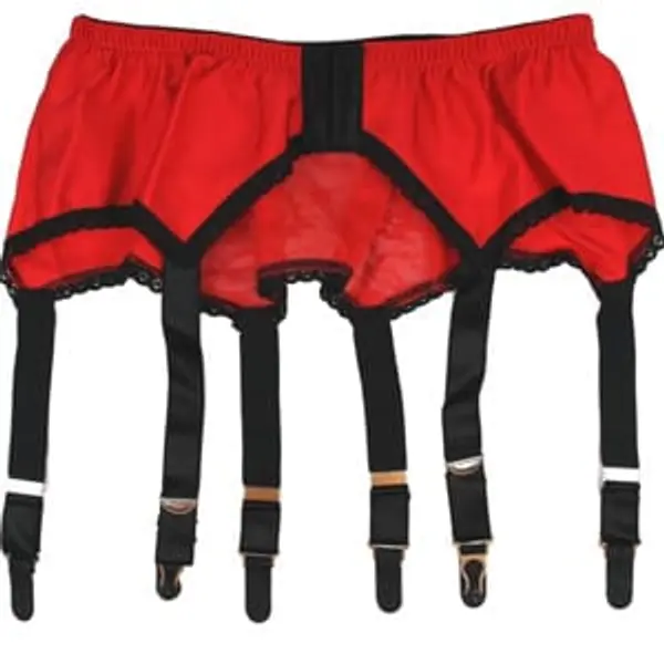 Lace Front Panel Suspender Belt