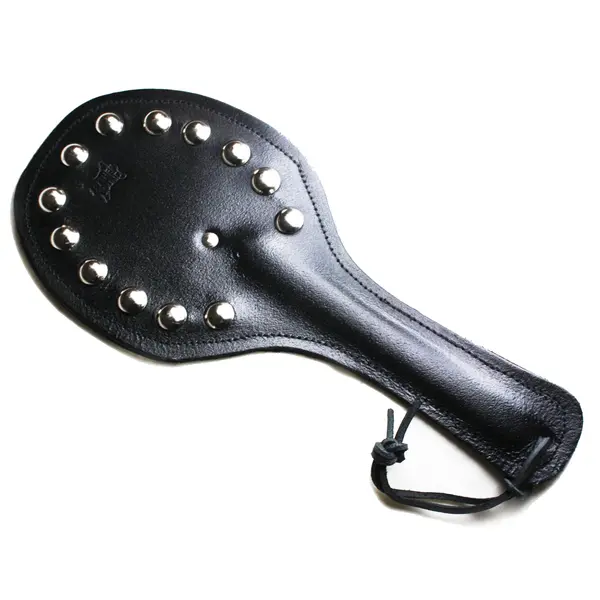 Leather Spanking Paddle Dome Studding