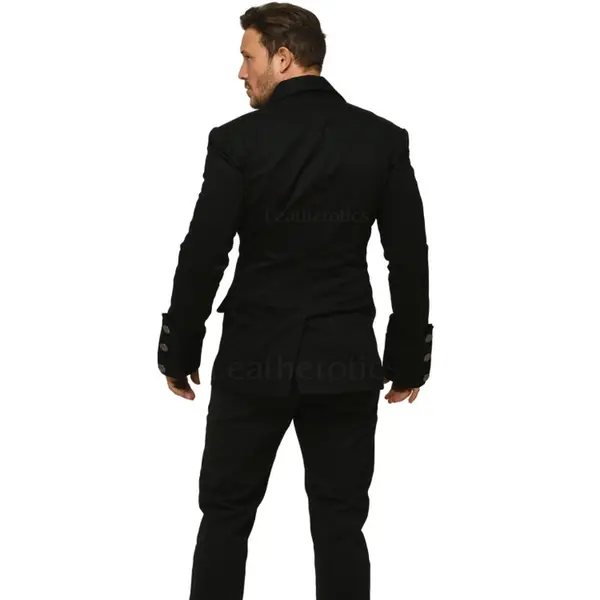 Men's Steampunk Military Jacket Top