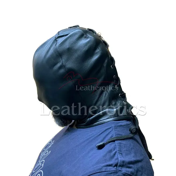 Goat BDSM Leather Hood Mask