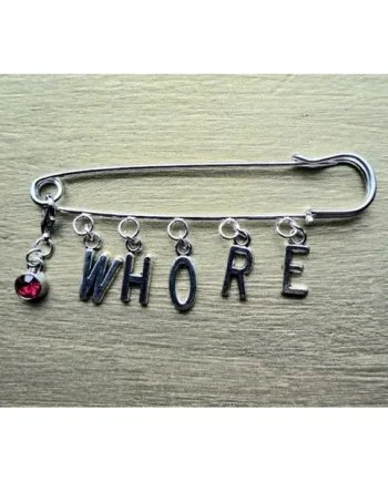 Whore Safety Pin Brooch TWSP1