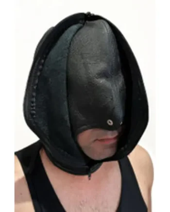 Leather Bondage Open Mouth Hood M5-NW