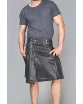Full Grain Leather Gladiator Kilt Cargo