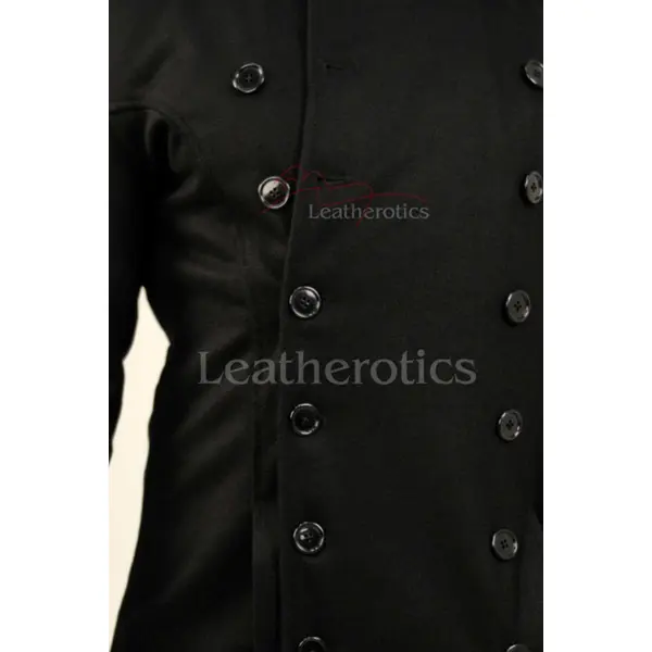 Double Breasted Military Men's Wool Coat