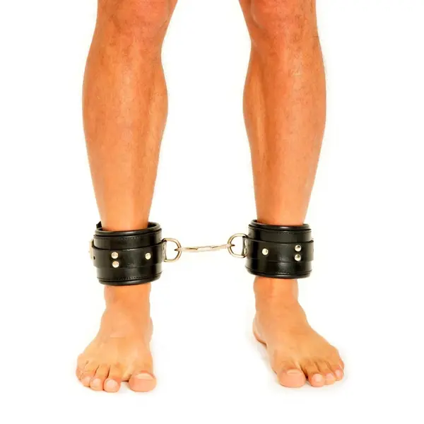 Fist Leather Ankle Cuffs • Black