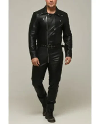 Custom Made One Piece Leather Suit For Men