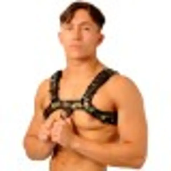 Fist Leather Chest Harness • Camo - Black