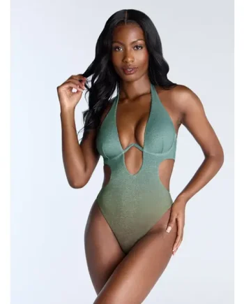 Ibiza ombre cut out swimsuit