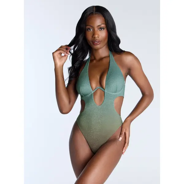 Ibiza ombre cut out swimsuit