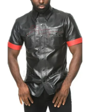 Mens Premium Leather Shirt