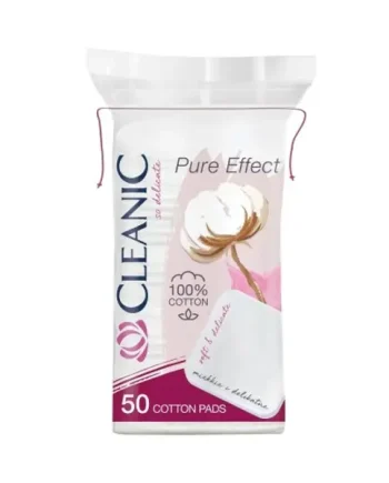 Cleanic Naturals – Pure Effect Square 100% Cotton Pads 50pcs.