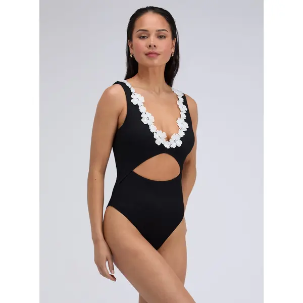 Mykonos ribbed flower swimsuit