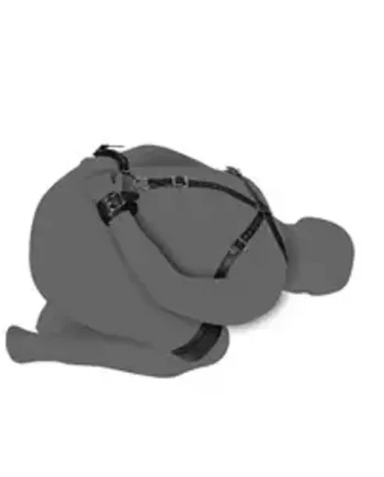 Body Harness with Thigh and Hand Cuffs