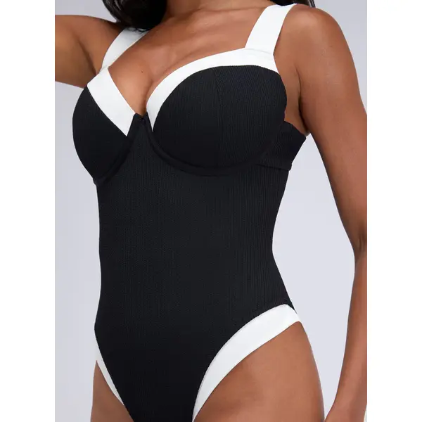 Rivoli monochrome swimsuit