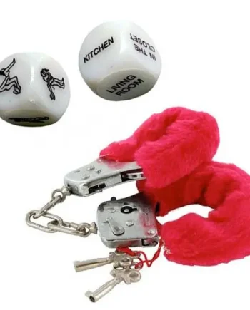 Spice Up Your Intimate Play with Red Handcuffs and Love Dice Set