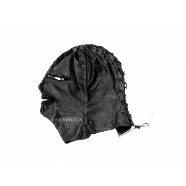 Full Grain Leather Hood with Zips