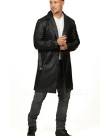 Long Leather Mens Coat