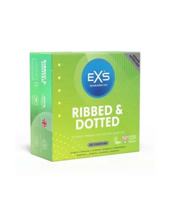 EXS Boxed Ribbed dotted condoms 48