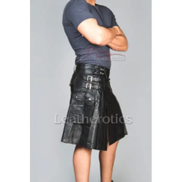Full Grain Leather Gladiator Kilt Cargo