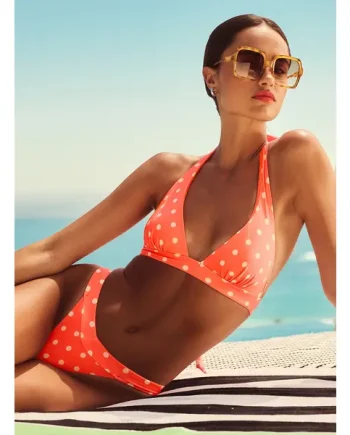 Formentera polka dot triangle bikini top