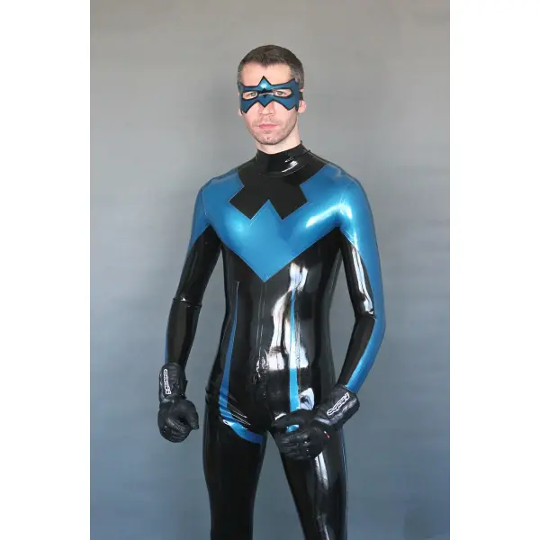 Latex Mens Nightwinger Back Zipper Catsuit
