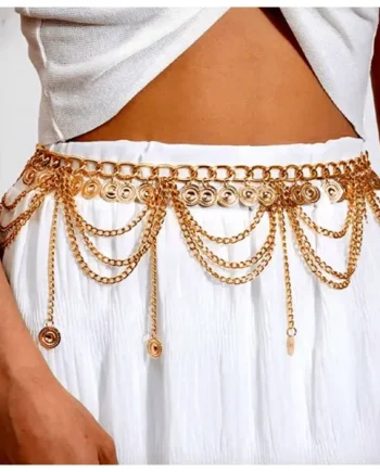Waist chain – Gold colour Boho style with coins