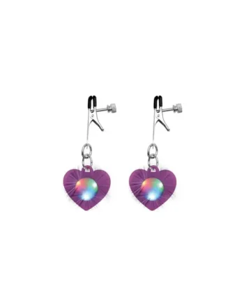 Charmed - Heart Adjustable Nipple Clamps with LED Lights £62.99 Code: AG793