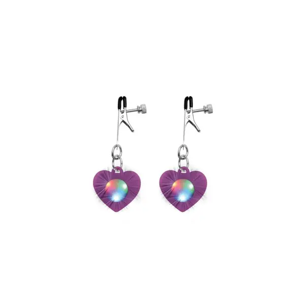 Charmed - Heart Adjustable Nipple Clamps with LED Lights £62.99 Code: AG793