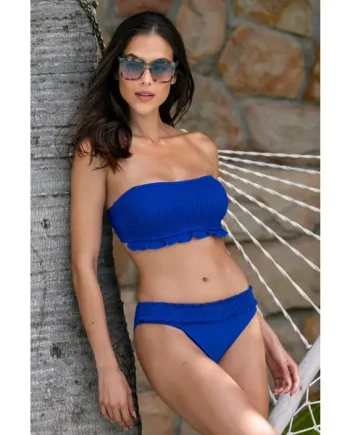 Free Spirit Frill Waist Bikini Brief - Ultramarine