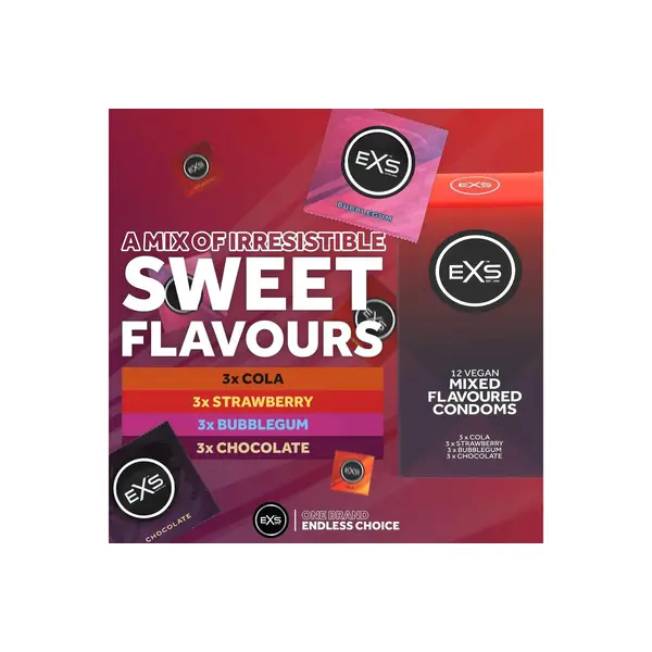 EXS Mixed Flavoured Condoms (12PCS)