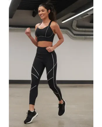 Energy Pulse Panelled Legging - Black/White