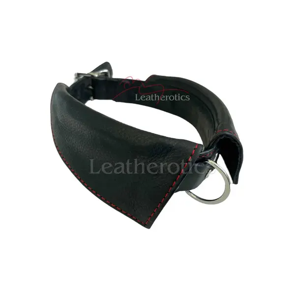 Leather Bondage Collar with Buckle