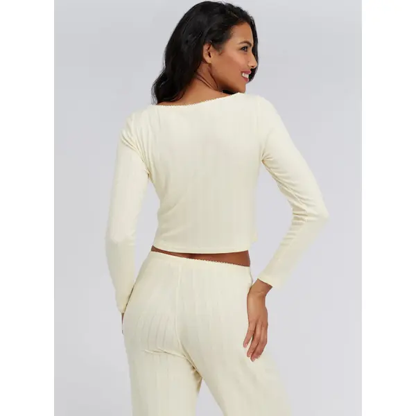 Pointelle cardigan